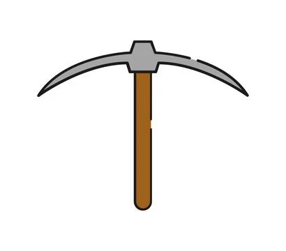 Pickaxe icon illustrated in vector on white background Illustrazione stock