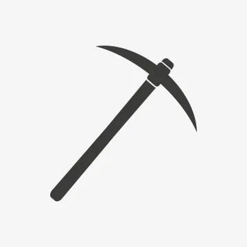 The pickaxe icon. Pickax symbol. Flat Vector illustration 스톡 일러스트