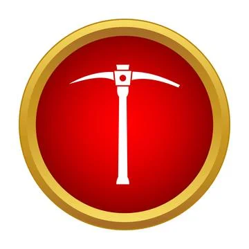Pickaxe icon symbolizing mining, digging, and exploration work Stockillustratie