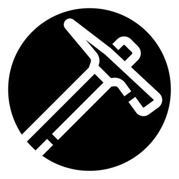 Pickaxe icon symbolizing mining excavation and construction work Stock Illustration