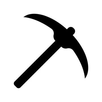 Pickaxe icon vector Stock Illustration