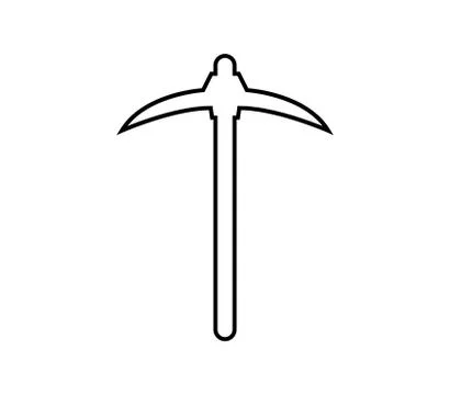Pickaxe icon on white background Stock Illustration