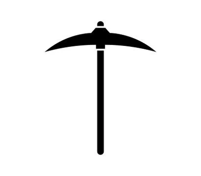 Pickaxe icon on white background Stock Illustration