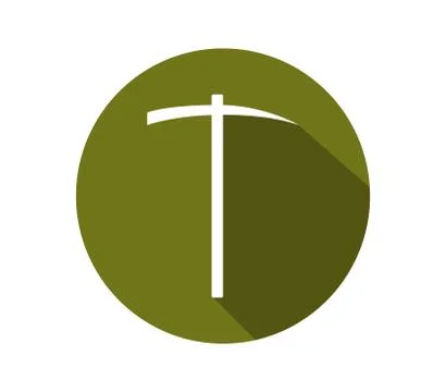 Pickaxe icon on white background Stock Illustration