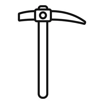 Pickaxe mining tool breaking ground for construction and excavation Stock Illustration