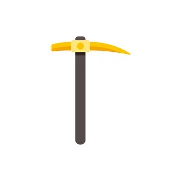 Pickaxe mining tool for excavation work icon Stock Illustration