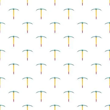 Pickaxe mining tool seamless pattern on white background イラスト素材