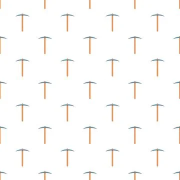Pickaxe mining tool seamless pattern background wallpaper Stock Illustration