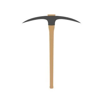 Pickaxe pick vector icon axe tool illustration isolated industry mining white Stock Illustration