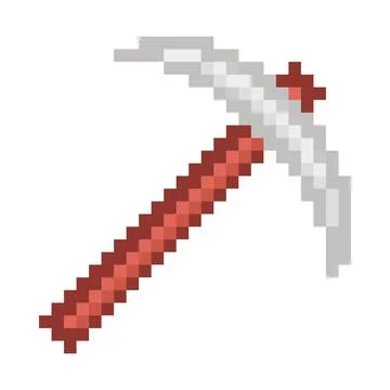 Pickaxe pixel art Stock Illustration