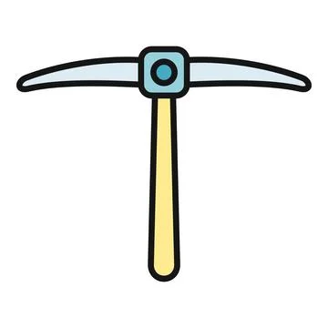 Pickaxe tool icon mining construction equipment illustration Stock Illustration