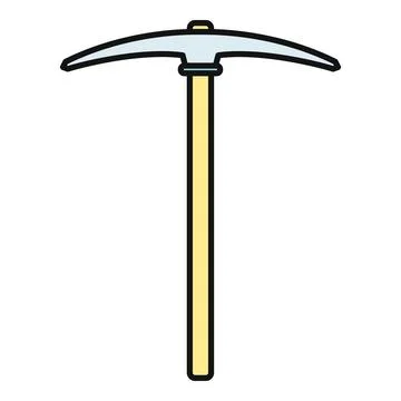 Pickaxe tool for mining digging and construction work Stock Illustration