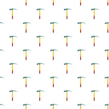 Pickaxe tools forming seamless mining equipment pattern Stock Illustration