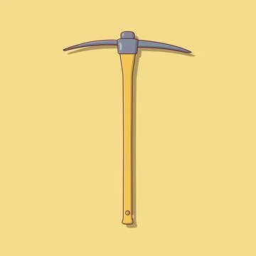 Pickaxe Vector Icon Illustration. Mining Equipment Vector. Flat Cartoon Sty.. Stock Illustration