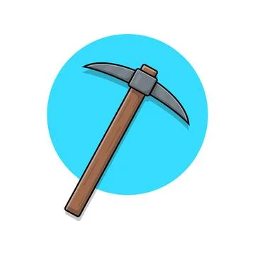 Pickaxe Vector Illustration. Axe Logo Concept Design Stock Illustration