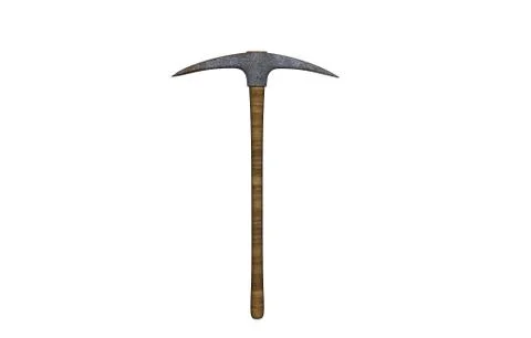 Pickaxe with wooden handle in mining Stock Illustration