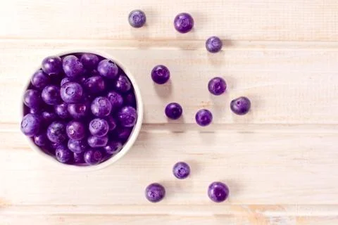 Picked blueberries Stock Photos