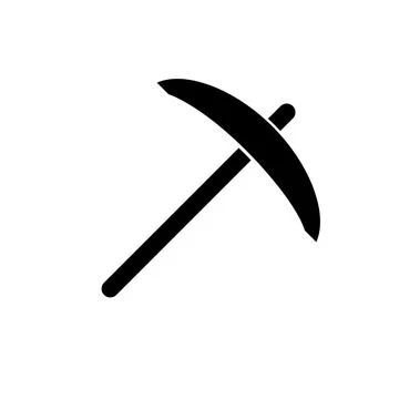 Pickel silhouette icon. Mining tool. Vector. Stock Illustration