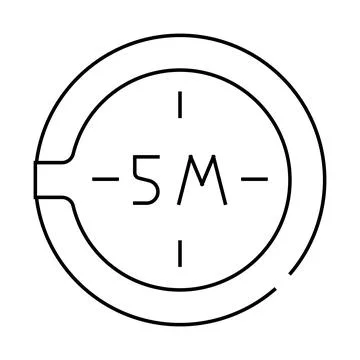 Picket measuring tool line icon vector illustration Illustrazione stock