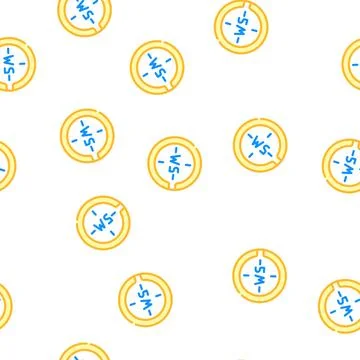 Picket measuring tool vector seamless pattern Illustrazione stock