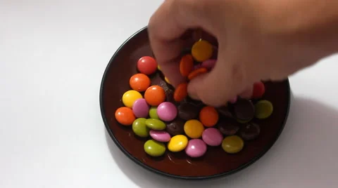 Picking and Mixing up Candies Stock Footage 42509740