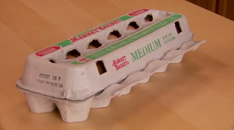 Picking Egg from Carton Video stock 42131435