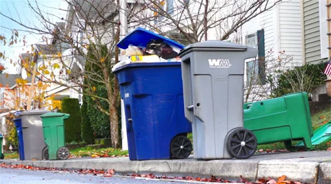 Picking up garbage Stock Footage 32549226