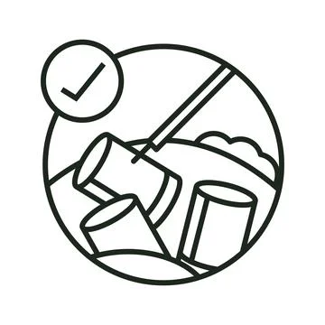 Picking up garbage Stock Illustration