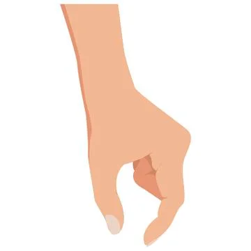 Picking hand. Gesture with a mans hand close-up. Take an object, subject イラスト素材