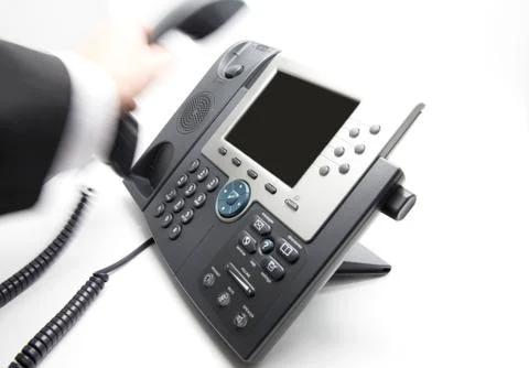 Picking up / hanging the phone 库存照片