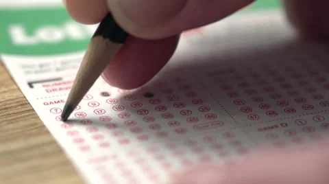Picking lottery ticket numbers Stock Footage 47989721