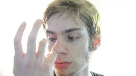 Picking Nose Stock Footage 688639