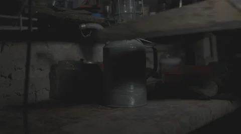 Picking up old hand saw - Flat picture Stock Footage 67452248