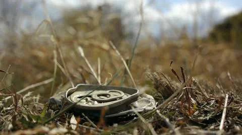 Picking Up Old Soda Can Video stock 12530845