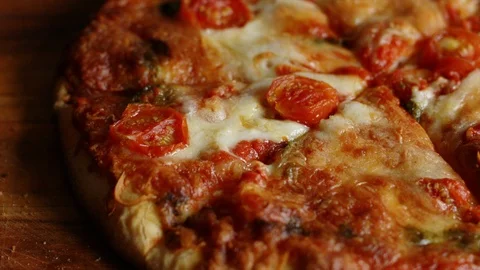 Picking up a Pizza Slice Stock Footage 124043051