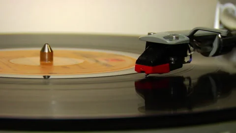 Picking Up Record Needle Stock-Footage 144424241