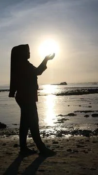 Picking the sun Stock Photos