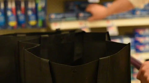 Picking Tooth Paste Shopping Close Up Stock Footage 64853619