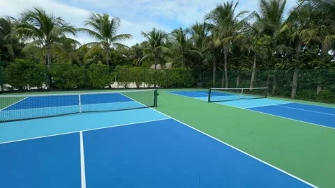 Pickle Ball Courts Stock Footage 254909572