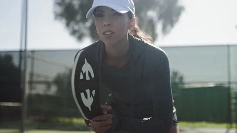 Pickle Ball Game Face Stock Footage 233386713