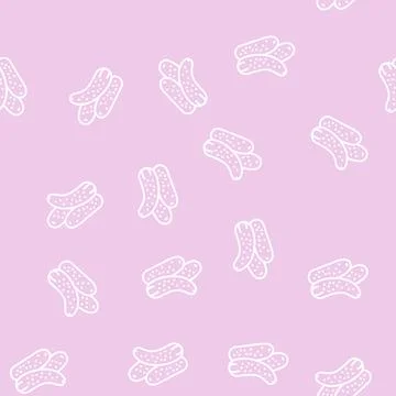 Pickle cucumber line seamless pattern Stock Illustration