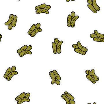 Pickle cucumber vector seamless pattern Stock Illustration