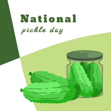 Pickle day poster Stock Illustration