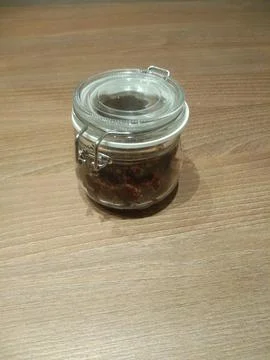 The pickle jar on the table Stock Photos