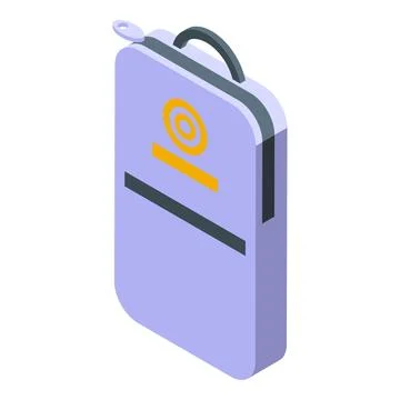 Pickle paddle case icon isometric vector. Racket wiffle ball Stock Illustration