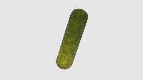 Pickle Rotating on a Transparent Background. Seamless Loop. Vegetable 3D. 4K Video stock 303479985