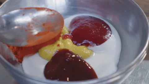 Pickle Sauce Elegance: Culinary Delight in a Jar Video stock 258299375