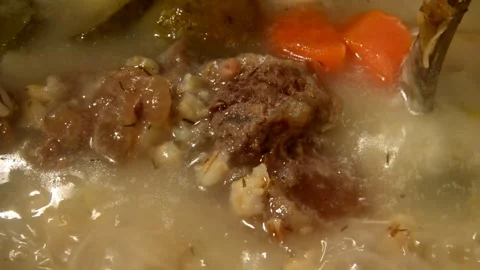 Pickle soup with beef Stock Footage 302296265