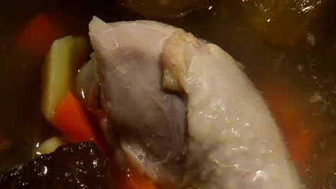 Pickle soup with chicken drumstick 動画素材 302207433
