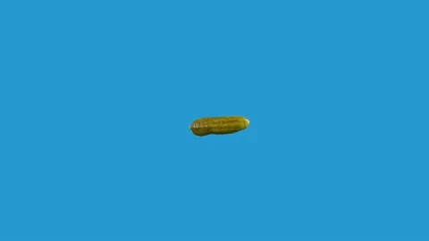 Pickle spinning around horizontal in loop motion Stock Footage 142313102